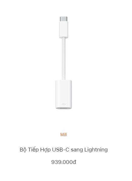 Muốn tiếp tục sử dụng cổng Lightning trên iPhone 15, cái giá bỏ ra là gần 1 triệu đồng 