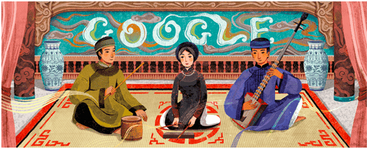 Google Doodle ngày 23/2 do hoạ sĩ Xuân Lê thực hiện