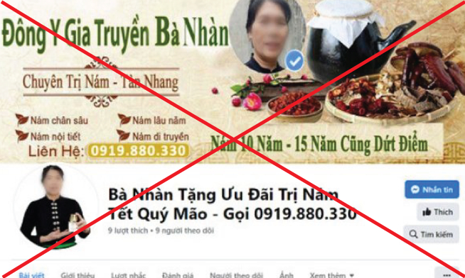 Trang facebook do các đối tượng lập ra để tiếp cận “con mồi”.