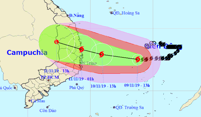 Bão số 6 giật cấp 14, áp sát vùng biển từ Quảng Ngãi-Khánh Hòa, biển động dữ dội