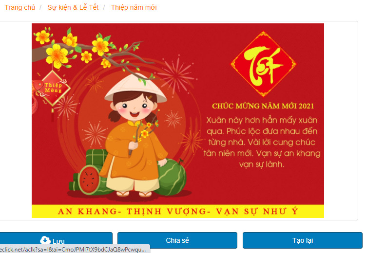 Cách tạo thiệp online chúc mừng năm mới 2021 siêu đơn giản