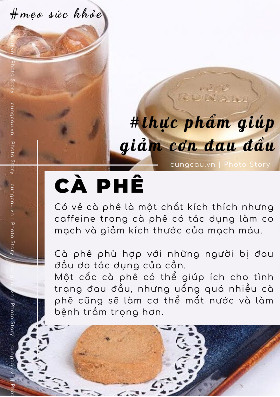 6 thực phẩm giúp giảm nhanh cơn đau đầu mà không cần dùng thuốc