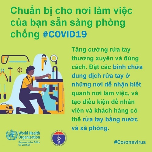 WHO khuyến cáo cách phòng chống Covid-19 tại nơi làm việc