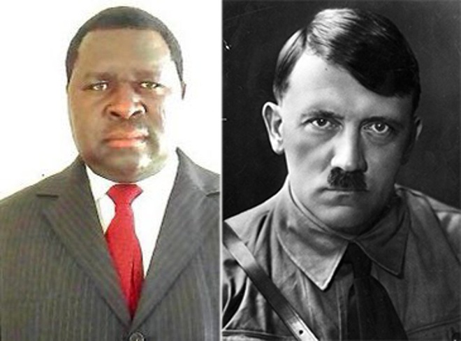           Ủy viên hội đồng địa phương Namibia (trái) nổi tiếng vì trùng tên với Hitler. Ảnh: Getty.          