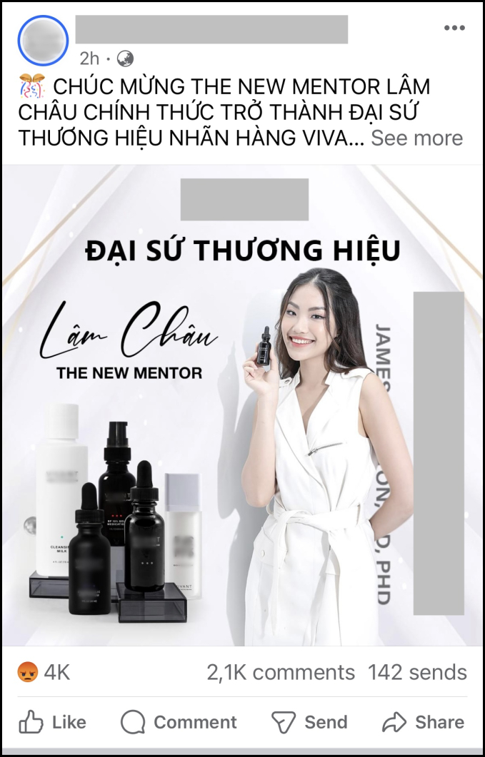 Bài đăng của nhãn hàng về Lâm Châu nhận về loạt phẫn nộ và bình luận trái chiều