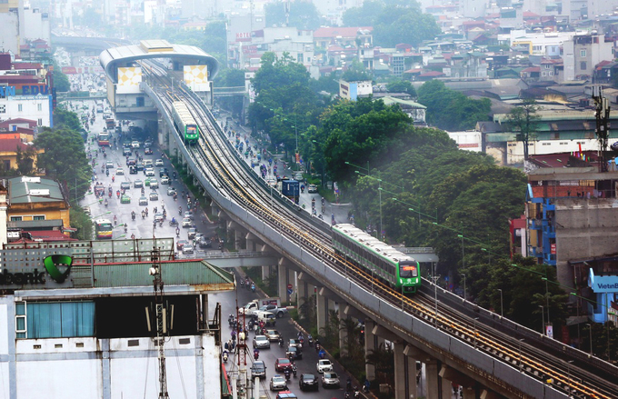   Tàu Cát Linh - Hà Đông chạy thử cuối năm 2019. Ảnh: Giang Huy.  