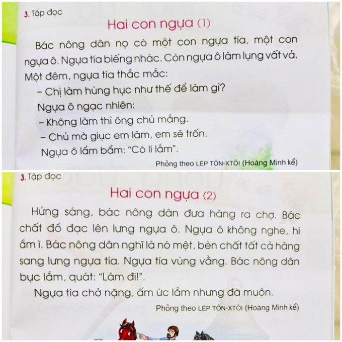 Câu chuyện được chia làm hai phần cũng có thể khiến trẻ hiểu sai lệch.