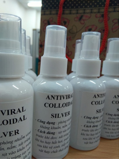 ĐH Quốc tế sẽ phát miễn phí dung dịch Antiviral colloidal silver cho sinh viên, giảng viên trong trường. Ảnh: ĐH Quốc tế (ĐH Quốc gia TP.HCM)