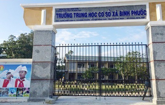  Trường THCS xã Bình Phước, nơi xảy ra vụ việc. Ảnh minh họa