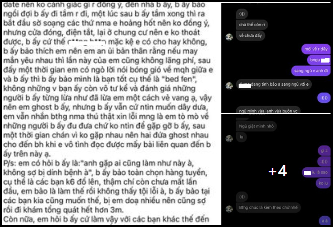 Chàng trai trích lại bài đăng của cô gái trước đó cùng bằng chứng