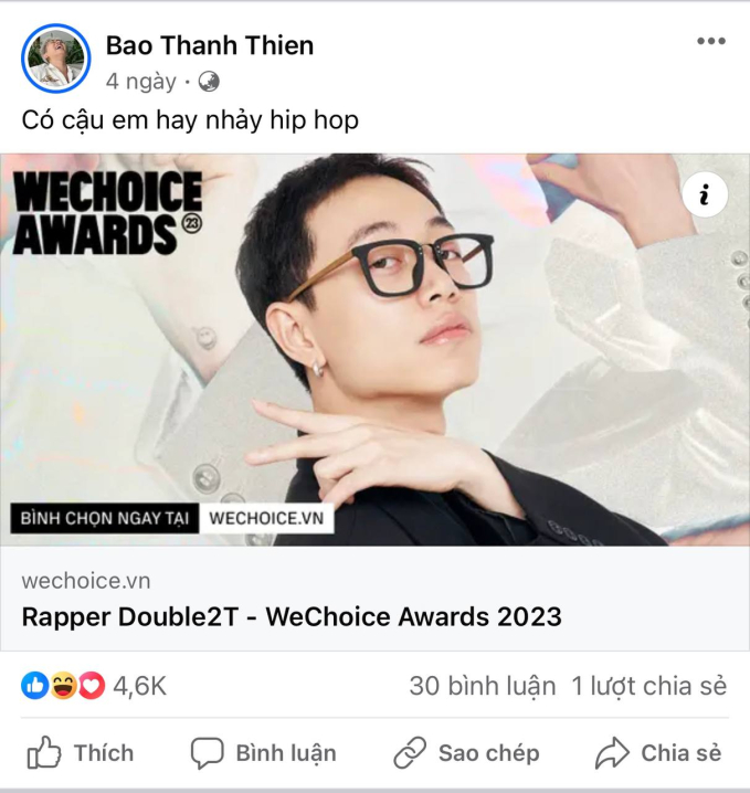 Màn chào sân rực rỡ của Double2T: Nhận 4 đề cử tại WeChoice, cả dàn rapper ủng hộ vote để... đòi 