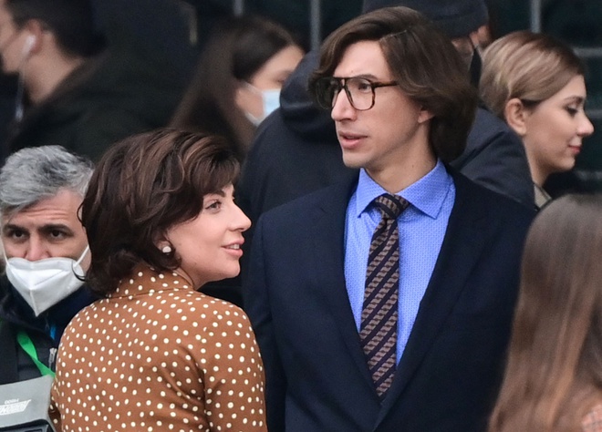           Lady Gaga và Adam Driver trong một cảnh quay cho bộ phim House of Gucci. Ảnh: AFP.          