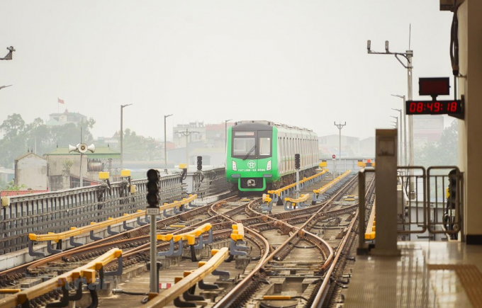 Dự án đường sắt đô thị Cát Linh-Hà Đông sắp được đưa vào vận hành khai thác thương mại. (Ảnh: CTV/Vietnam+)