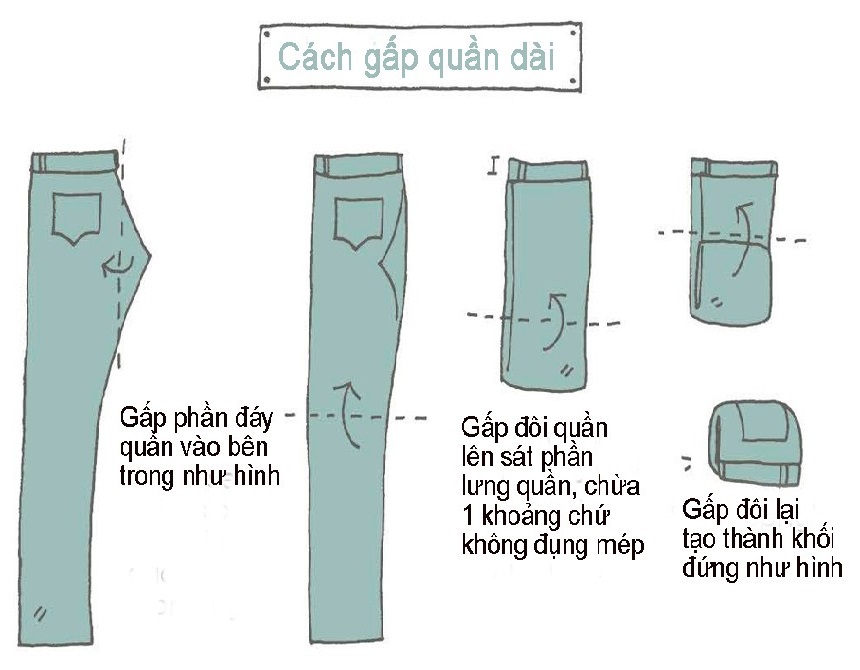 Cách gấp quần không nhăn của người Nhật Bản.