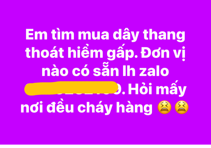 Thang dây thoát hiểm được người dân tìm mua online: Nơi tăng giá, nơi cháy hàng