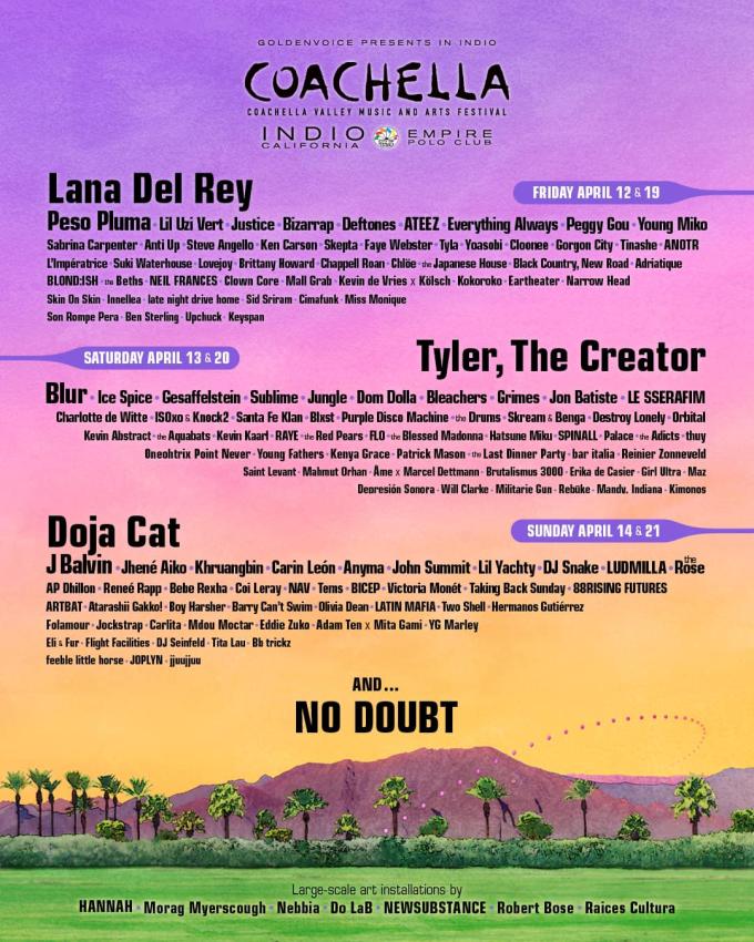 Dàn nghệ sĩ biểu diễn tại Coachella