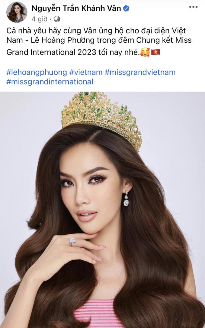 Khánh Vân cũng dõi theo và đặt hy vọng ở Hoàng Phương 