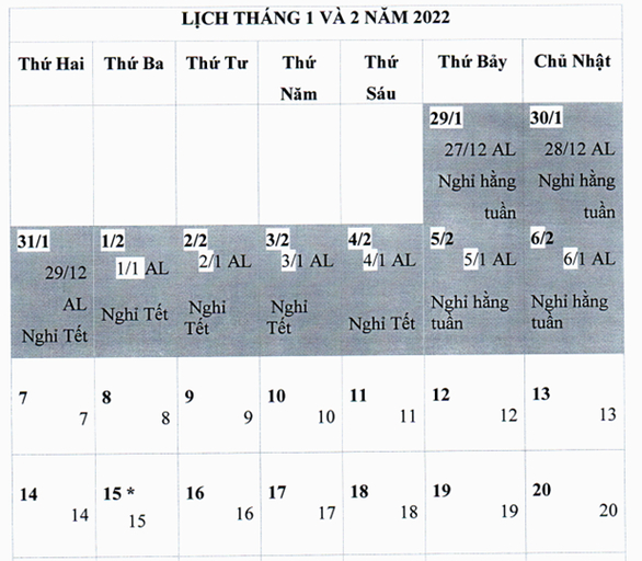 Đề xuất phương án nghỉ Tết Nhâm Dần 2022 kéo dài 9 ngày