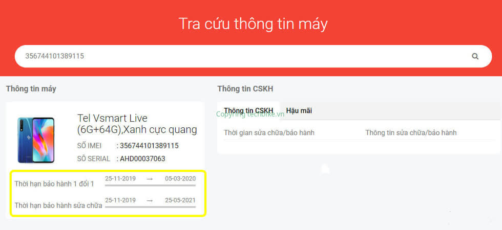 Cách kiểm tra bảo hành điện thoại VSmart như thế nào?