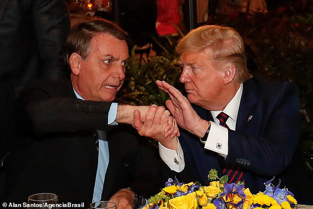 Ông Jair Bolsonaro từng bắt tay Tổng thống Donald Trump.