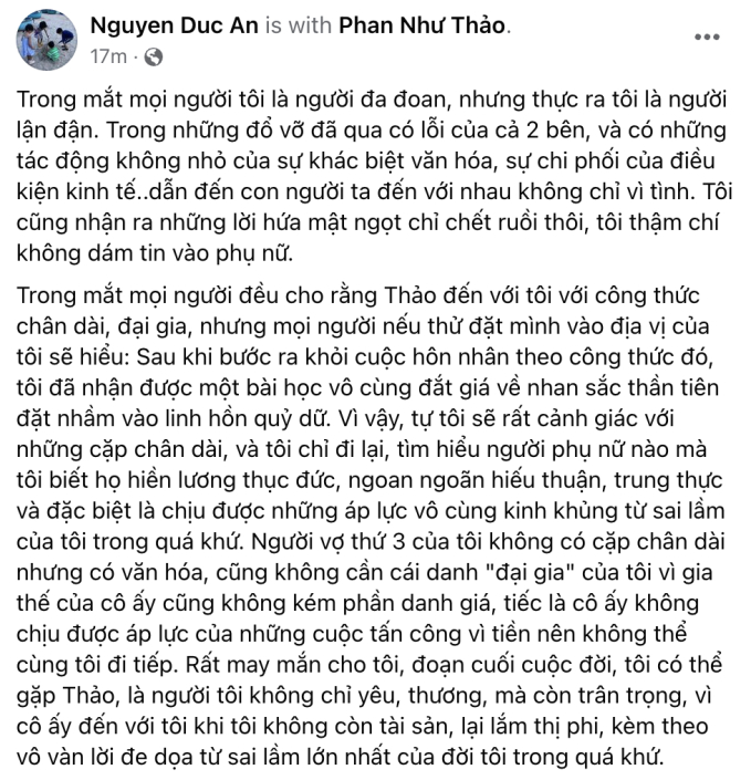 Chồng Phan Như Thảo lên tiếng bảo vệ vợ