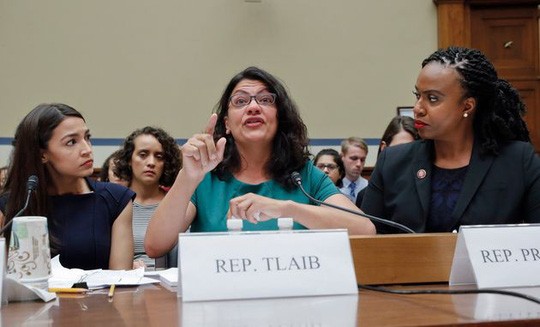   Bà Alexandria Ocasio-Cortez, Rashida Tlaib và Ayanna Pressley. Ảnh: AP.   