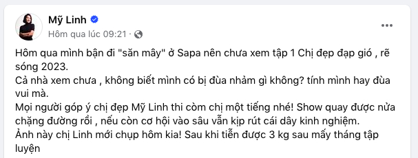 Mỹ Linh khá vô tư khi tiết lộ chuyện đã quay chương trình đến giữa show