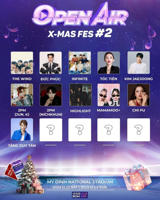 Open Air #2 X-Mas Festival in Hanoi gây xôn xao khi tổ chức tại Mỹ Đình cùng dàn line-up quy tụ nhiều ngôi sao Kpop và Vpop