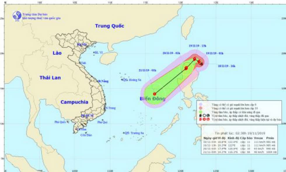 Bão Kalmaegi giật cấp 13 đang tiến vào Biển Đông