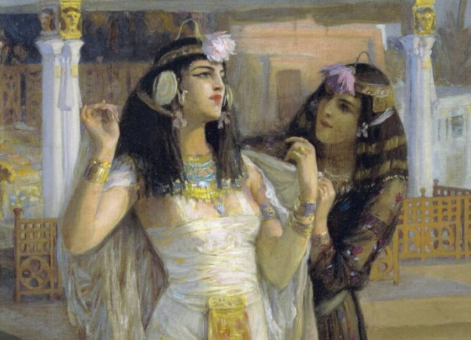 Tranh vẽ Cleopatra của Frederick Arthur Bridgman vào năm 1896. Ảnh: Getty Images