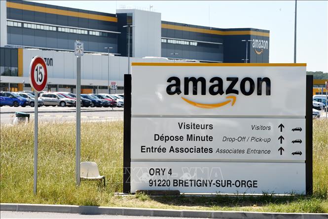   Một chi nhánh của Amazon tại Bretigny-sur-Orge, Pháp, ngày 19/5/2020. Ảnh: AFP  