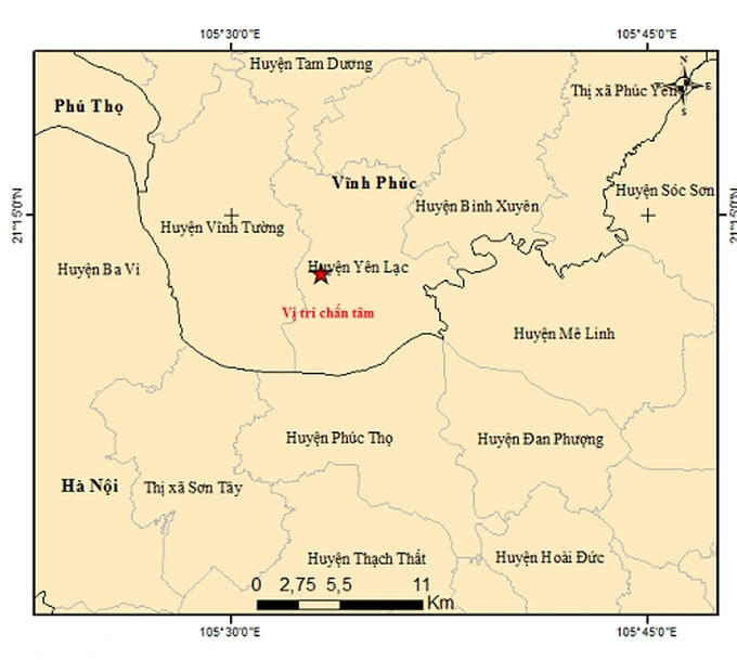 Sáng nay xảy ra động đất ở địa phương giáp với Hà Nội - Ảnh 2.