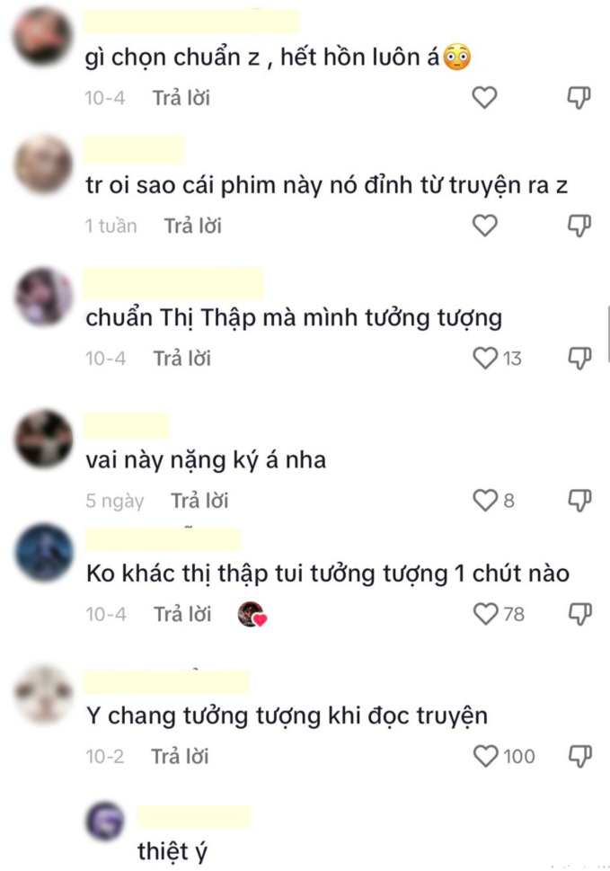 Bình luận của khán giả về tạo hình Thị Thập