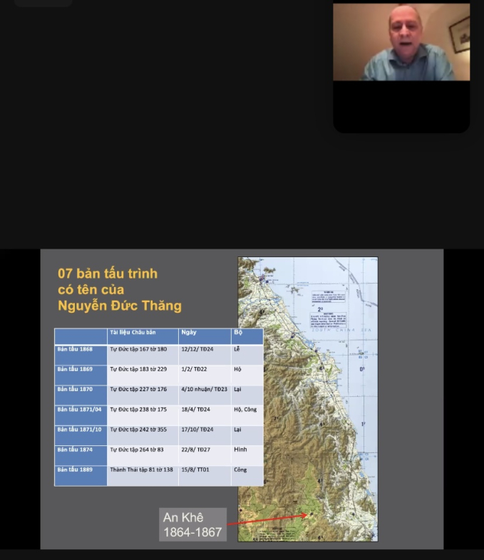 GS. Andrew Hardy (Viện Viễn Đông Bác cổ Pháp) trình bày tham luận 