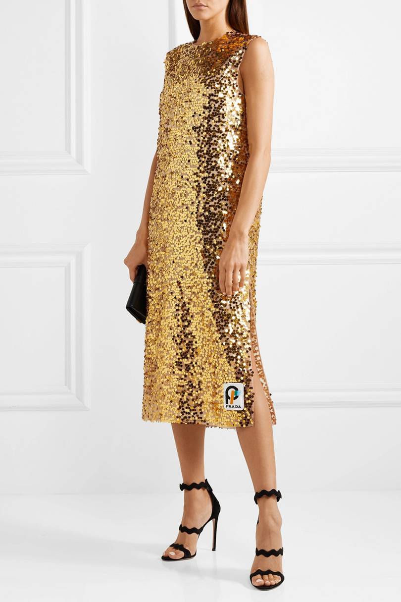   High-Neck Sequin Midi, £ 2.690, Prada  