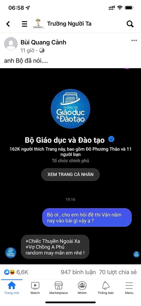 Thực hư về việc lộ đề thi môn Ngữ văn