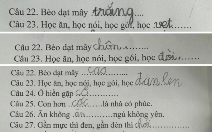 Cười đau ruột với những bài tập khó đỡ của học sinh tiểu học: Đúng là chỉ có trẻ nhỏ mới nghĩ được như thế!