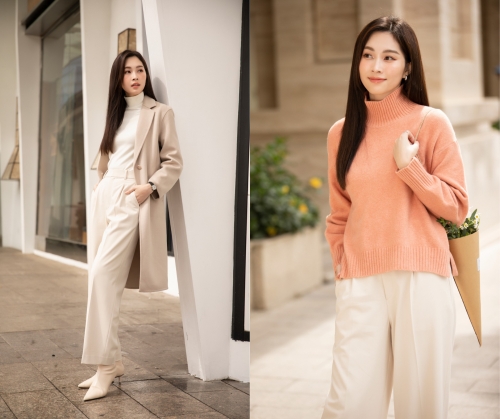 Hoa hậu Đặng Thu Thảo ưa chuộng các outfit UNIQLO tinh tế, thanh lịch