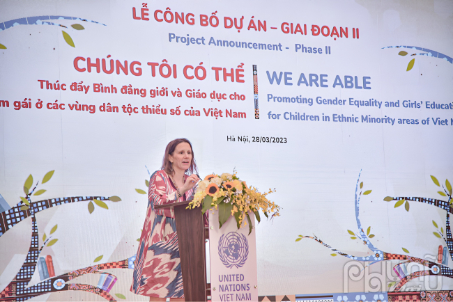  Bà Justine Sass, Trưởng ban Giới và Hòa nhập trong Giáo dục của Trụ sở chính UNESCO