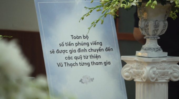 Gia đình thông báo tiền phúng viếng sẽ được chuyển vào các quỹ từ thiện mà Huỳnh Vũ Thạch từng tham gia