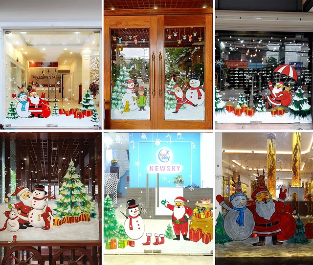 Hốt bạc nhờ vẽ ông già Noel trên kính