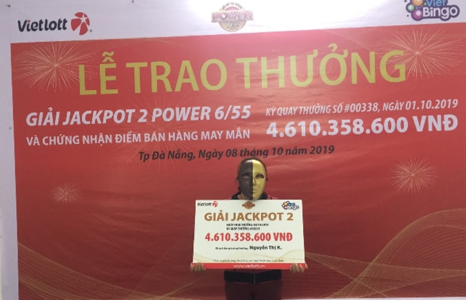 Cô K. nhận giải Jackpot 2 trị giá 4,6 tỷ đồng.