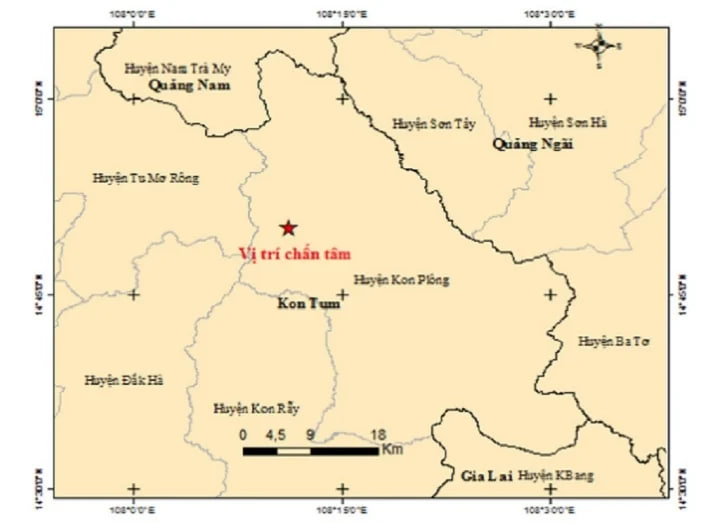 Kon Tum lại xảy ra động đất mạnh nhất từ đầu năm - Ảnh 1.