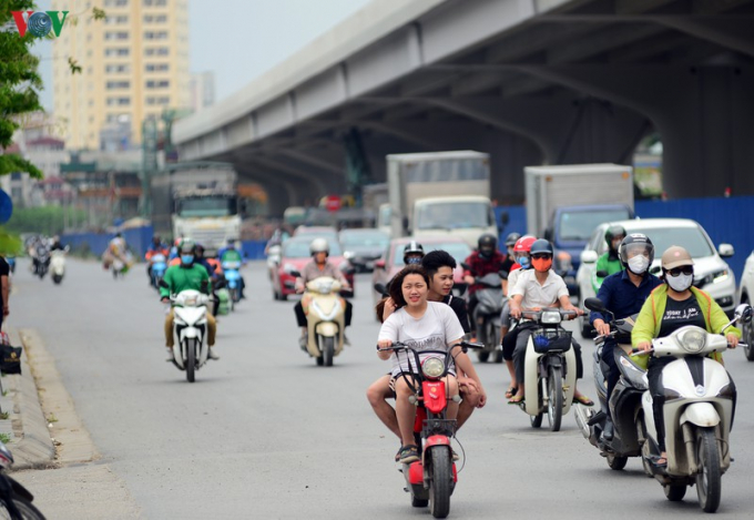 Nhiều bạn trẻ vô tư đi lại không đeo khẩu trang và đội mũ bảo hiểm gây ra nguy cơ lây lan dịch Covid-19 và mất an toàn giao thông.