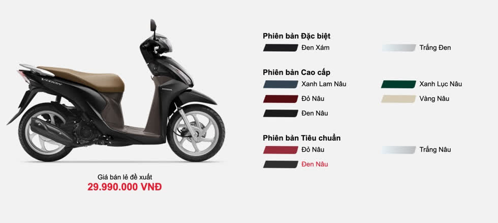 Giá xe máy Honda Vision tháng 3/2020: Cao hơn giá niêm yết từ 1-1,5 triệu