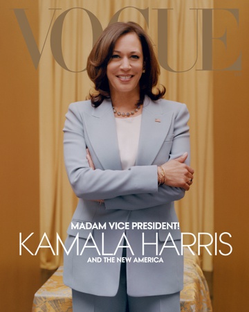 Bà Kamala Harris trong bức ảnh Vogue đăng tải trên Twitter. Ảnh: Twitter.