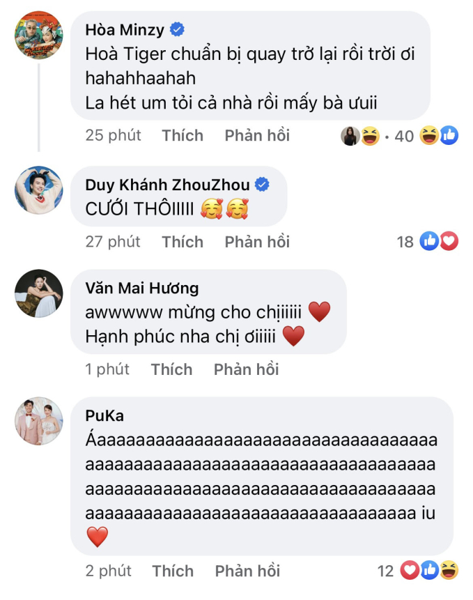 Puka, Duy Khánh, Văn Mai Hương gửi lời chúc đến Minh Tú