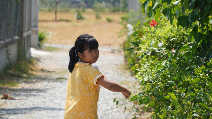   Những đứa trẻ những ngày qua vui chơi trong cảnh nắng hạn, cây cối ngoài đồng chết đứng. Miền Tây bây giờ không còn mát mẻ.  