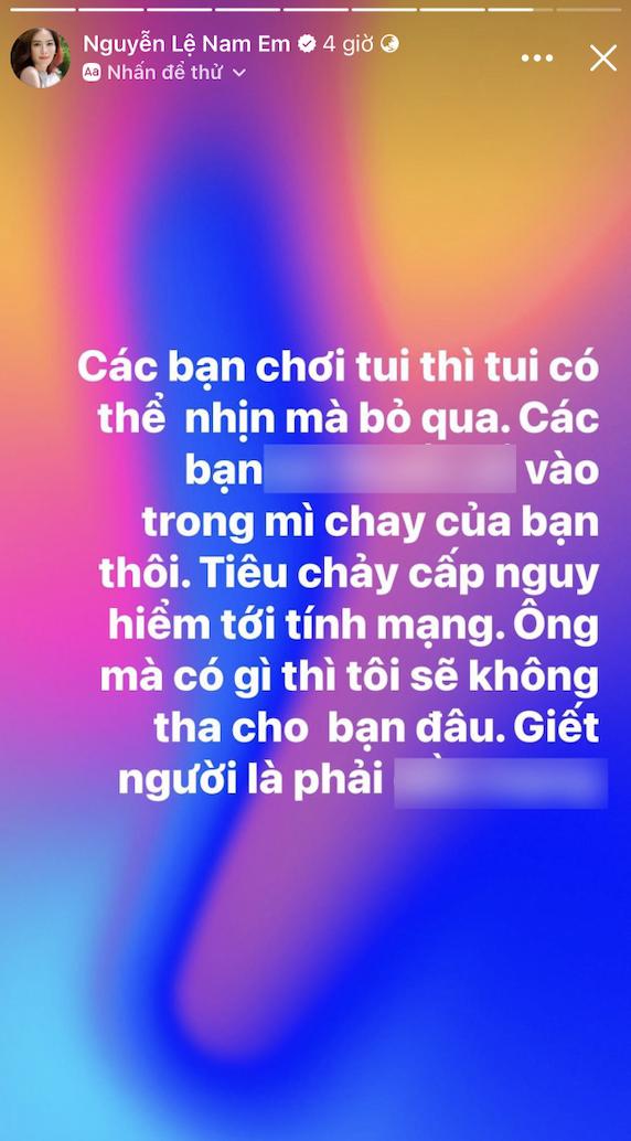 Nam Em cho biết, chồng tương lai bị hại tới mức nhập viện