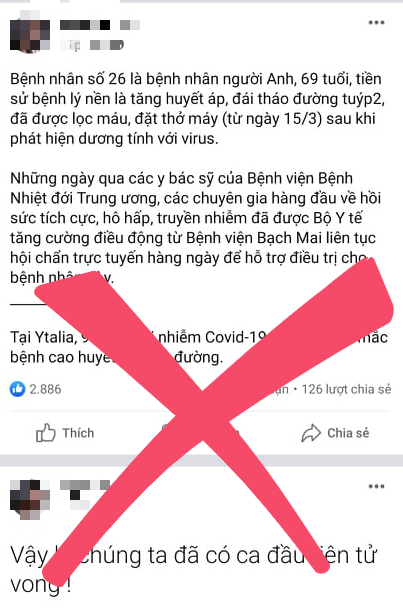   Một Facebooker đưa tin gây hoang mang.  